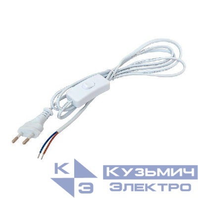 Шнур для бра с выключателем 2м 2х0.5кв.мм EKF ASB-610