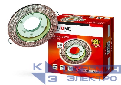 Светильник точечный GX53R-crystal R43L GX53 IP20 230В встраив. с подсветкой свет. зол./зол. IN HOME 4690612016207