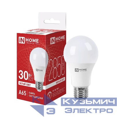 Лампа светодиодная LED-A65-VC 30Вт грушевидная 4000К E27 2850лм 230В IN HOME 4690612066240