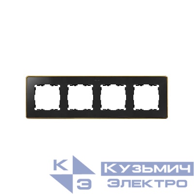 Рамка 4-м Simon82 Detail графит; основание золото Simon 8201640-242