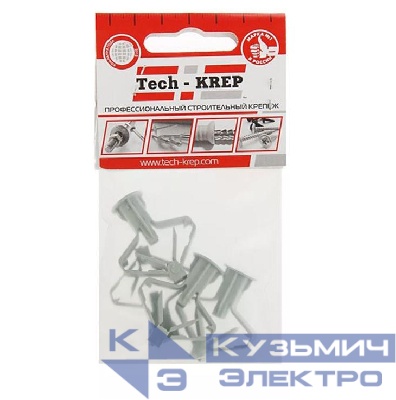 Дюбель (анкер) Бабочка полипропилен 10х50 (уп.4шт) Tech-KREP 111488