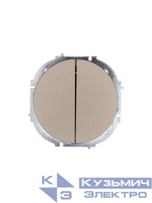 Выключатель 2-кл. СП OSEN 10А IP20 механизм титан LEZARD 743-3788-101