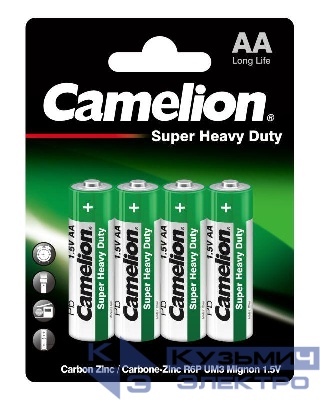 Элемент питания солевой AA/R6 BL-4 (блист.4шт) Camelion 1669