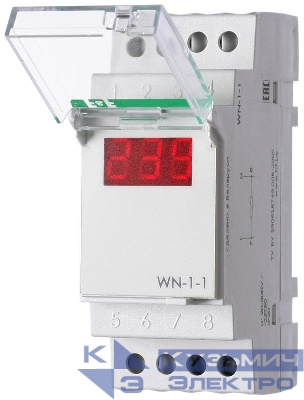 Указатель напряжения WN-1-1 (1ф 100-300В цифр. индик. 35мм 230В IP20 монтаж на DIN-рейке) F&F EA04.007.008