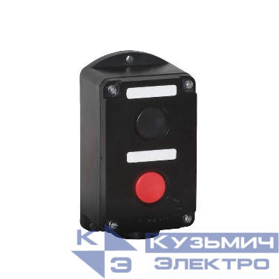 Пост кнопочный ПКЕ-212/2 "Пуск-Стоп" 1 черн. 1 красн. Электродеталь ПКЕ-212/2.1Ч.1К