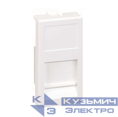 Адаптер на 1 RJ45 коннектор узкий защ. шторки 22.5х45мм графит Simon Connect KA76-14