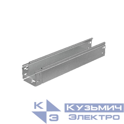 Лоток листовой неперфорированный 100х80 L3000 сталь 0.7мм "БЫСТРЫЙ МОНТАЖ ПЛЮС" LNplus80-100-0.7-3000 оцинк. КМ PL0329