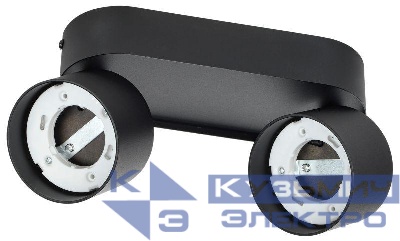 Светильник 4042 2хGX53 настенно-потолочный черн. IEK LT-USB0-4042-GX53-1-K02