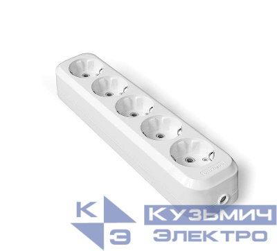 Колодка удлинителя 5-м с заземл. АБС-пластик еврослот UNIVersal E305