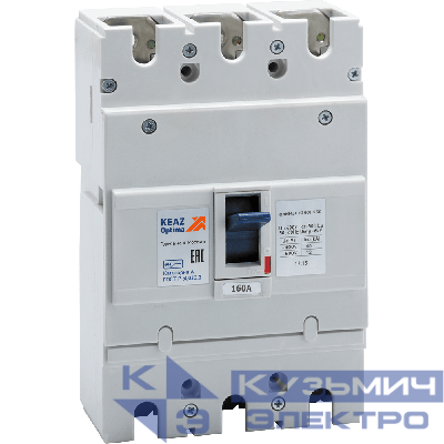 Выключатель автоматический 3п 160А 40кА OptiMat E250Н160 УХЛ3 КЭАЗ 230657