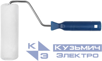 Валик велюровый d40/48мм бюгель 6мм ворс 4мм бел. 150мм FIT 02132