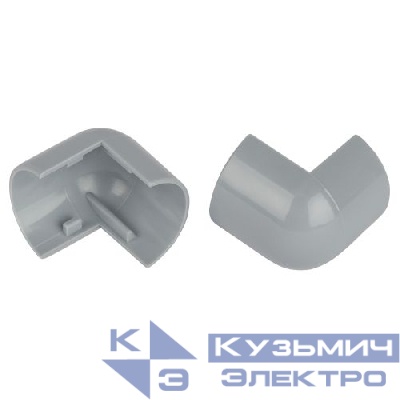 Угол для кабель-канала полукруглого внешн. 30х13мм OC-KK-30-13-F сер. (уп.2шт) Эра Б0064972