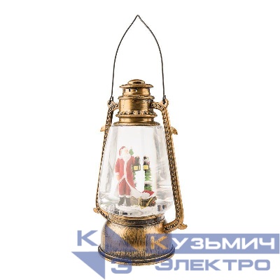 Фонарь декоративный Санта Клаус 1LED тепл. бел. 1.5Вт IP20 эффект снегопада с подсветкой Neon-Night 501-066