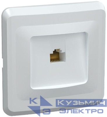 Розетка компьютерная 1-м Вега РК10-ВБ RJ45 кат.5E бел. GENERICA EKV15-K01-DM