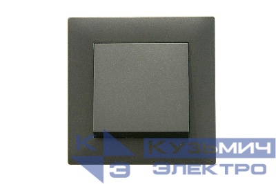 Выключатель 1-клав. Karea RIZZ STAR дым. металлик Makel 88050001