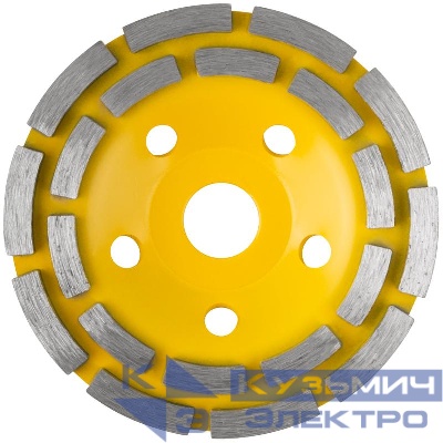 Диск шлифовальный алмазный посадочный диаметр 22.2мм сегментный двойн. ряд 125мм FIT 39517