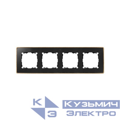 Рамка 4-м Simon82 Detail графит; основание дерево Simon 8201640-271