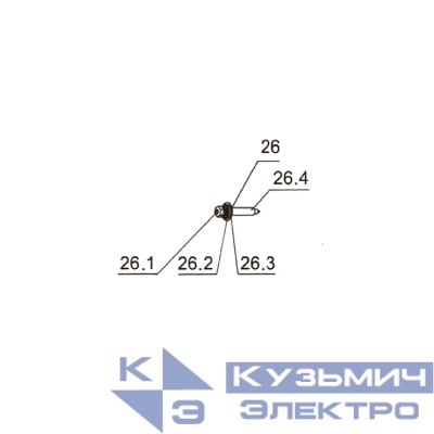 Запчасть №26-1 для FD301R. Высокопрочная гайка М6