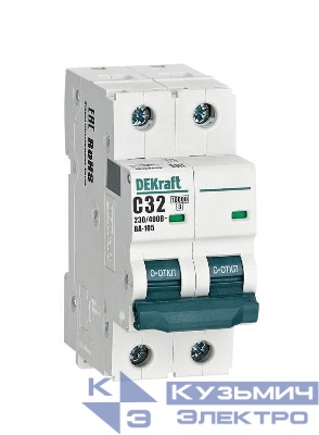 Выключатель автоматический модульный 2п C 32А 10кА ВА-105 DEKraft 13168DEK