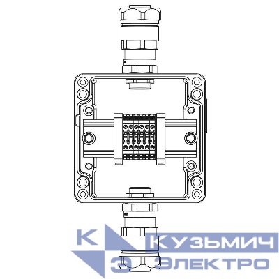 Корпус взрывозащищенный 120х120х90мм 1Ex e IIC Т5 Gb / Ex tb IIIB T95град.C Db IP66 алюм. DKC 1201.121.20.014
