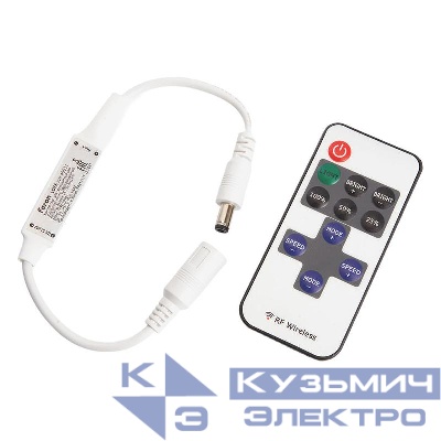 Контроллер для одноной светодиодной ленты с П/У бел. 12-24В LD65 FERON FERON 48031