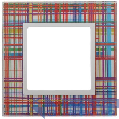 Рамка 1-м 14-5101-00 стекло Elegance прозр.+бел. ЭРА Б0034469