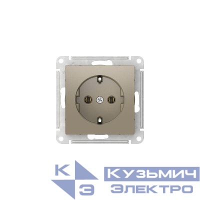 Розетка AtlasDesign 16А с заземл. быстрозажим. клем. механизм шампань SE ATN000543S