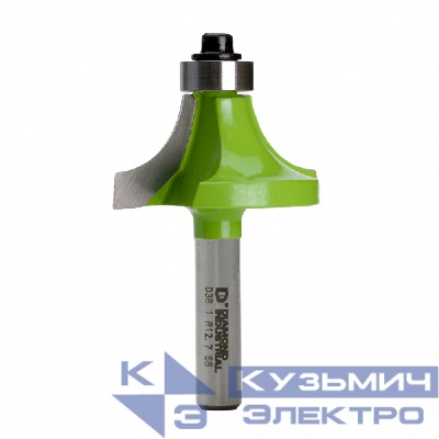 Diamond Industrial Фреза кромочная калевочная с нижним подшипником 38,1 х 19 мм R=12,7 S=8 мм Z=2 Diamond Industrial