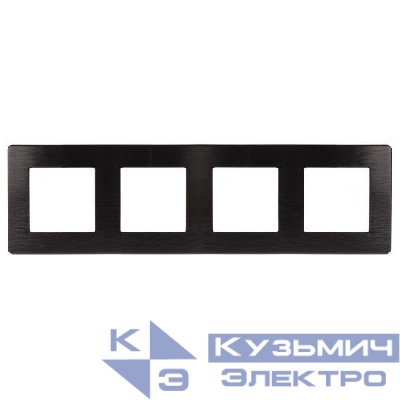 Рамка 4-м 12-5104-06 сатин черн. Эра Б0052534
