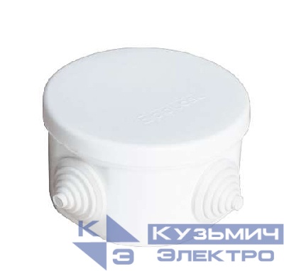 Коробка распределительная ОП 75х45мм IP54 4 выхода 4 гермоввода крышка защелкивающаяся бел. Epplast 240341