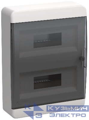 Корпус ЩРН-П-24 TEKFOR IP41 черн. прозр. дверь пластик. IEK TF5-KP12-N-24-41-K01-K03