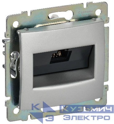 Розетка компьютерная СП Valena RJ45 механизм алюм. (DIY-упак.) IEK 694334