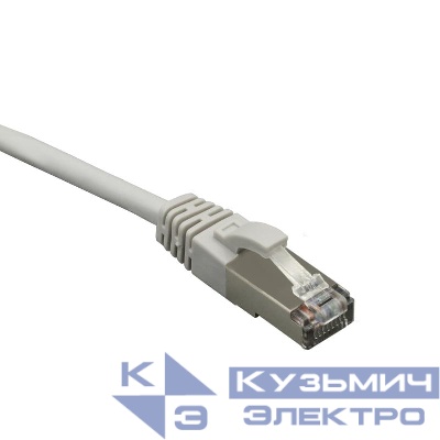 Патч-корд FTP кат.5E 4х2 26AWG (7х0.16мм) Cu LSZH сер. 3м SUPRLAN 10-0718