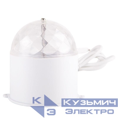 Лампа светодиодная "Диско" 6Вт шар 3LED RGB 230В IP20 в компакт. корпусе Neon-Night 601-252