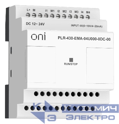Модуль расширения входов выходов ПЛК 430 4 UI (0-20мА/0-10В) 24В DC ONI PLR-430-EMA-04U000-0DC-00