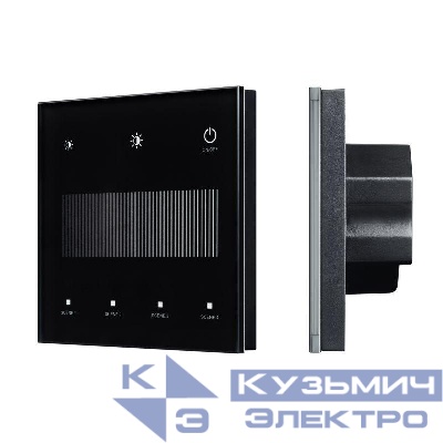 Панель сенсорная SMART-DALI-301-11-1G-4SC-DIM-IN Black BUS/24В Touch 2.4G IP20 пластик INTELLIGENT ARLIGHT 046547