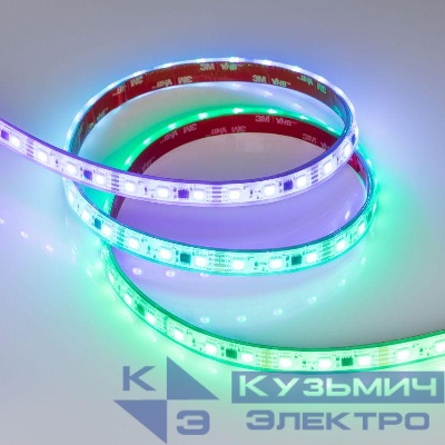 Лента светодиодная SPI-PFS-B60-12mm 12V RGB-PX3-BPT 12Вт/м IP68 5060 герметичная бегущий огонь (уп.5м) Arlight 039177
