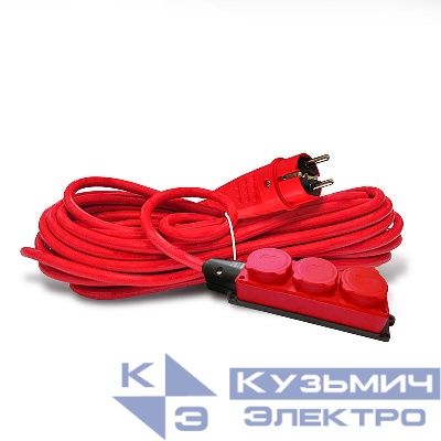 Удлинитель 3х10м с заземл. 16А IP44 3.5кВт КГ 3х1.5 с защ. крышкой АРКТИК морозостойкий DOMTOK 2599