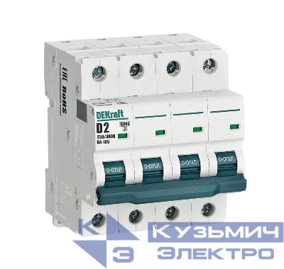Выключатель автоматический модульный 4п D 1А 10кА ВА-105 DEKraft 13232DEK