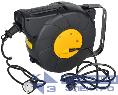 Удлинитель на катушке TWIST 1х15м с заземл. автосмотка 16А IP20 ПВС 3х1.5 IEK TW-KP27-16-01-15-02