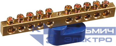 Шина нулевая на одном угловом изоляторе 6х9-10 Navigator 71166