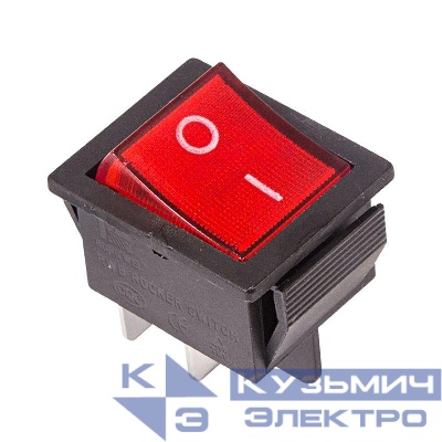 Выключатель клавишный 250В 16А (4с) ON-OFF красн. с подсветкой (RWB-502 SC-767 IRS-201-1) (инд. упак.) Rexant 36-2330-1 0
