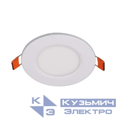 Светильник светодиодный PPL-R WH 3Вт 6500К IP40 d90мм ДВО встраив. ультратонкий кругл. JazzWay 5008441A