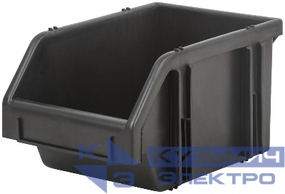 Лоток для крепежа пластиковый черный 125х150х230мм FIT 65694