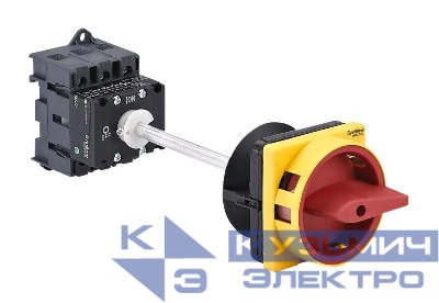 Выключатель-разъединитель 3п 40А IP20 с красн. выносн. рукоят. на дин-рейке/плате с замком SE MSD40340R