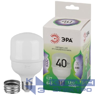 Лампа светодиодная GREEN LINE POWER T80-40W-865-E27/E40 GL 40Вт колокол 6500К свет холод. E27/E40 Эра Б0067048
