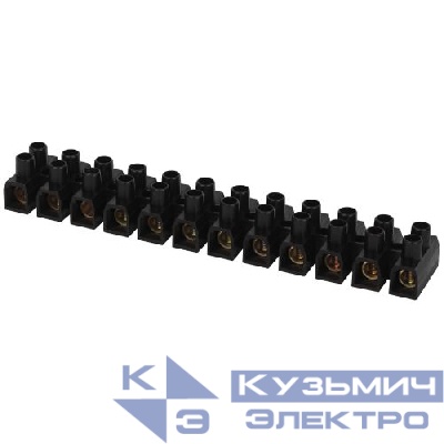 Зажим винтовой изолированный ЗВИ-нг 60А 4.0-25кв.мм 12 пар черн. NO-225-516 Эра Б0068063