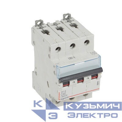 Выключатель автоматический модульный 3п C 40А 6кА DX3-E 6000 3мод. 230/400В Leg 407295