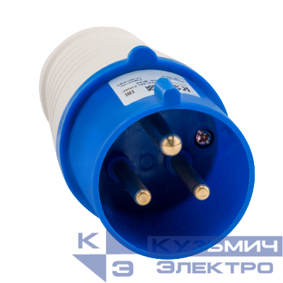 Вилка кабельная 023 32А 220AC 2P+PE 6ч IP44 КЭАЗ 222736