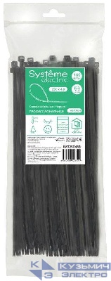 Стяжка кабельная 250х4.8 черн. (уп.100шт) SE IMT25048B